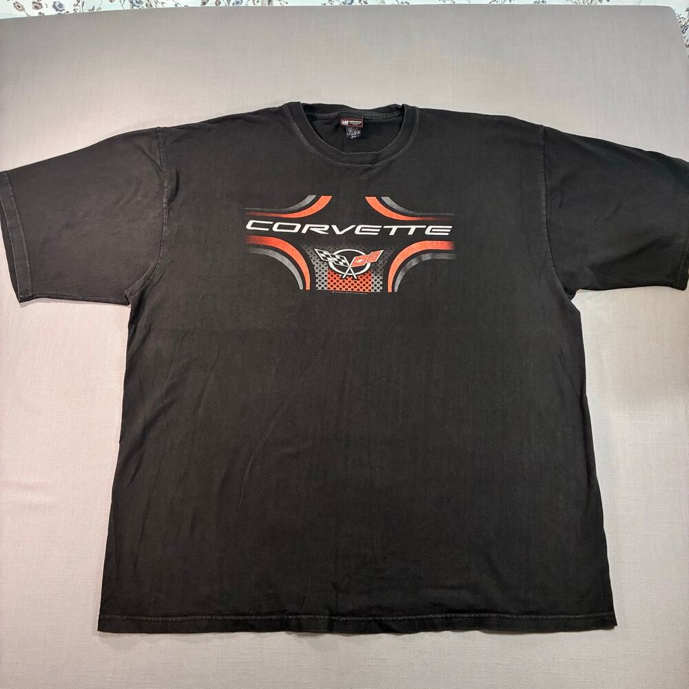 GM Corvette C6 Logo T-Shirt Men's 2XL Black Official Licensed Graphic Tee